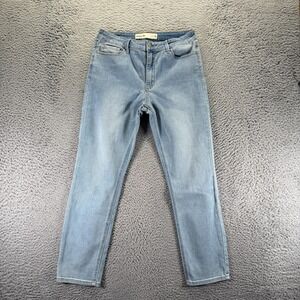 Indigo Six Jeans Womens 8 Blue Cotton Denim Skinny Travel Workwear Faded Stretch